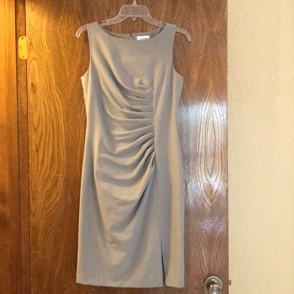 Grey sleeveless Calvin Klein dress.  Size 4
